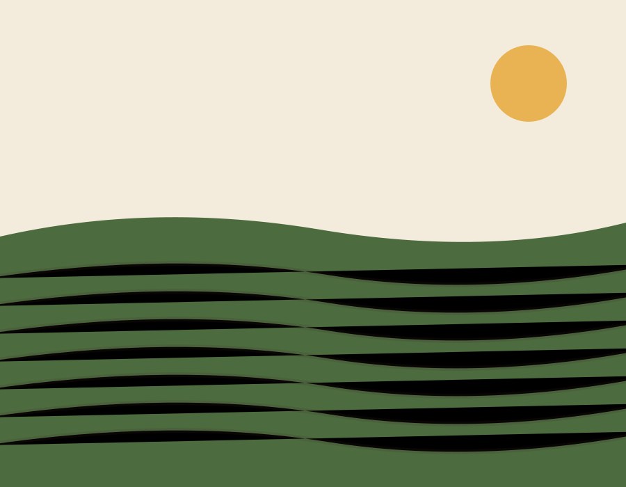 Highland field rows